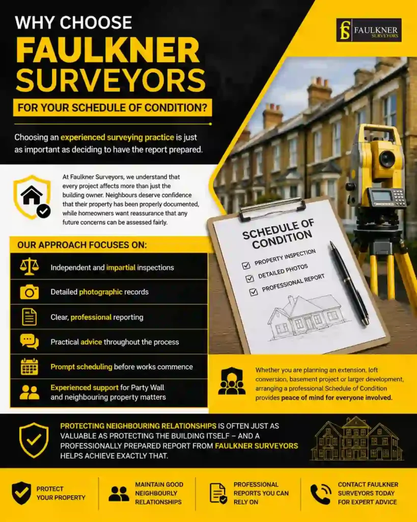 Schedule of Condition: What It Is and Why It Protects Both Neighbours 3 Why Choose Faulkner Surveyors for Your Schedule of Condition Amersham?